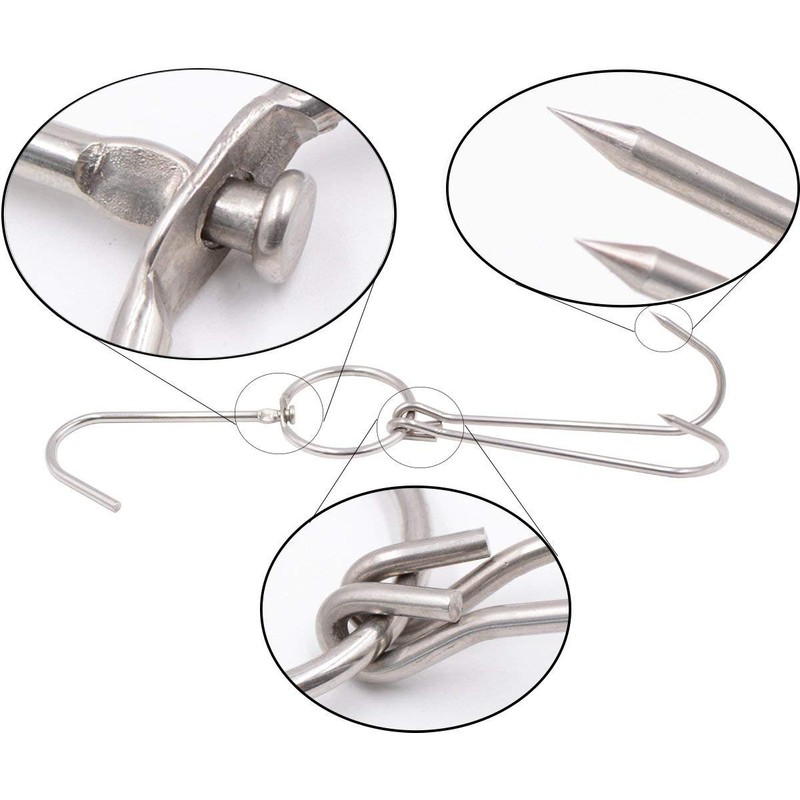 Alele Double Hooks Meat Hooks Poultry Roasting Hooks Butcher Hook
