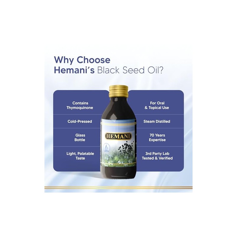 Hemani Aceite de semilla negra Hemani, 125 ml