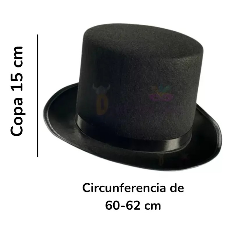Bonete de Fieltro Negro para Adultos – Sombrero Catrín de