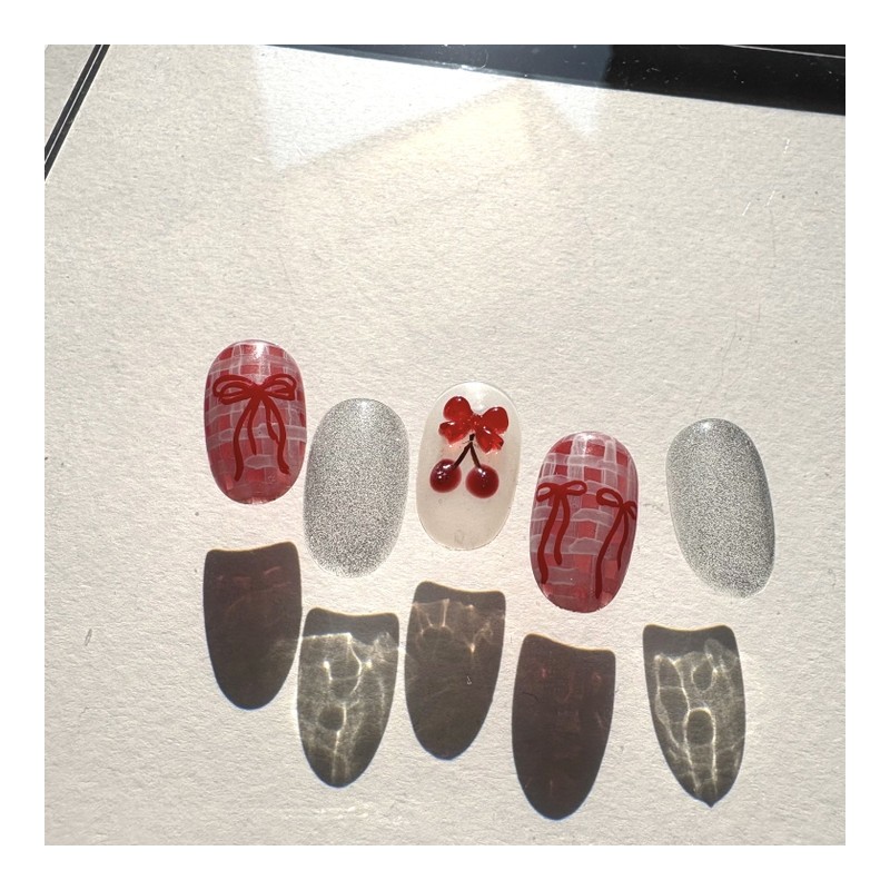 [Rene] Cherry handmade nail tips, daily nail specialist / [르네]