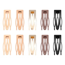 Triko Juego de 10 Broches Metálicos para el Cabello, Pinzas de Doble Agarre, Clips Metálicos a Presión para Cabello, Accesorios para el Cabello para Mujer, para Peinar y Sujetar