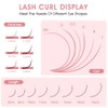 NATUHANA Round Eyelash Extensions 0.12mm D Curl Russian Single Lash
