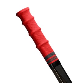 ROCKETGRIP Fabric Hockey Stick Grip Tape - Better Than Grip Tapes - Long Lasting Premium Quality Easy to Install Ice Hockey Sports Grip for Adults and Kids (One Size/Red + Black Text)