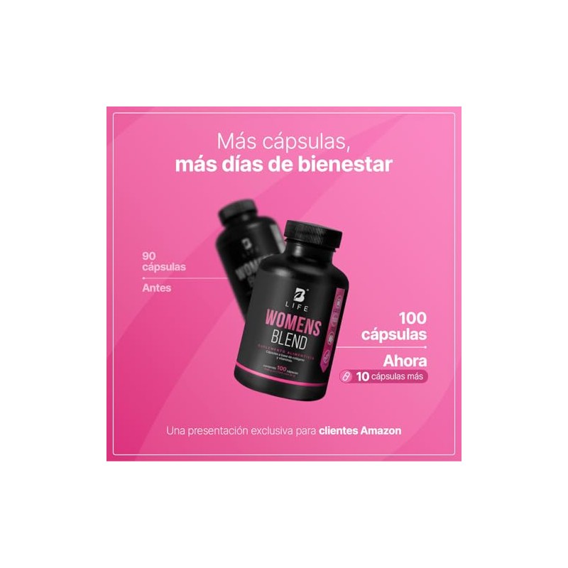 B Life Multivitamínico para Mujer con Biotina y Colágeno 100