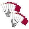 Qatar 4x6in Stick Flag - 1 dozen pack