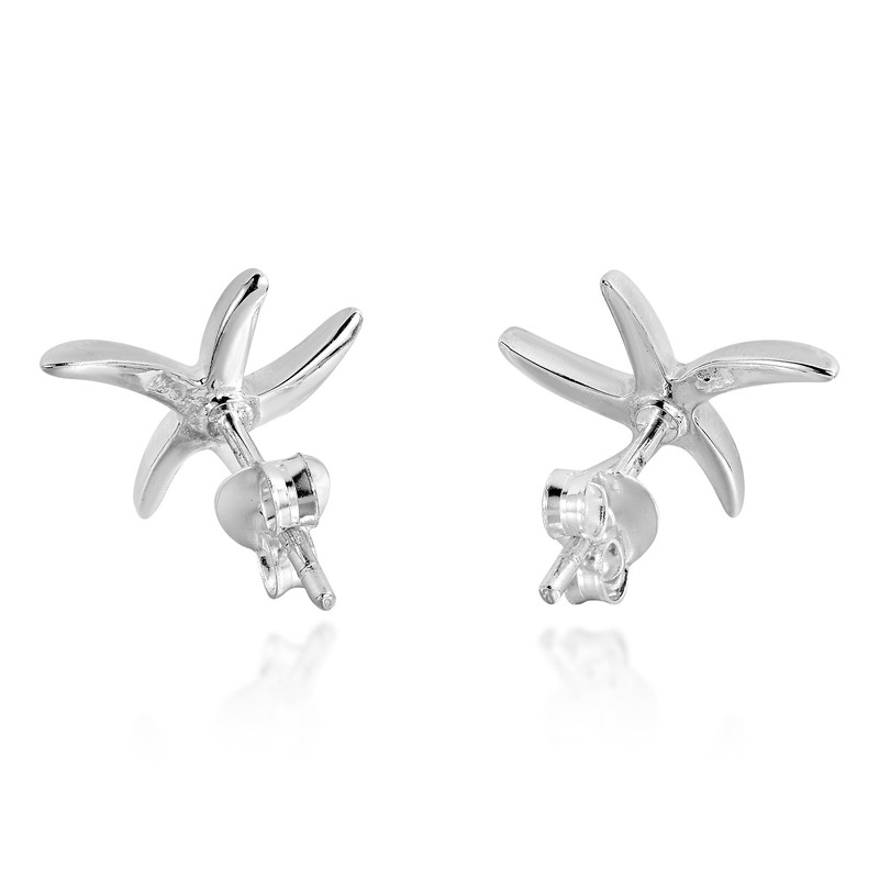 Amazing Sterling .925 Sterling Silver Starfish Stud Earrings