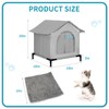 Outdoor Cat House, Weatherproof Cube Cat Shelter, Waterproof Elevated Kitty