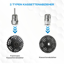 WATSABRO Bicycle Chain Whip with Sprocket Puller and Puller, Universal, Cassette Removal Tool, Universal for Compartment Cassette and Screw Ring, Tool for Bicycle Chain