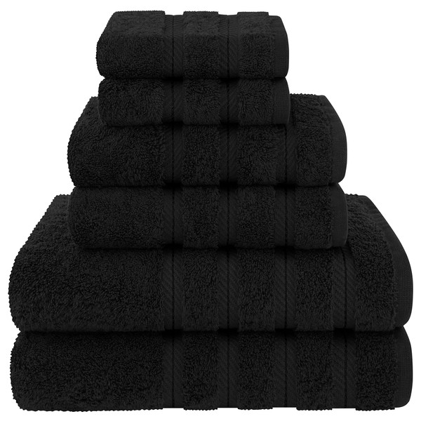 American Soft Linen Luxury 6 Piece Towel Set, 2 Bath