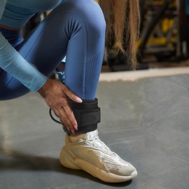 Weenwill Ankle Straps for Cable Machines Attachments,2 Pcs Gym Ankle Cuffs with Neoprene Padding Kickbacks Adjustable Double D-Ring Resistance Bands Glute Leg Workouts for Men and Women