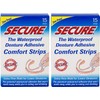 Secure Denture Adhesive Strips - Zinc Free - Waterproof -