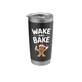 Wake and Bake Gingerbread Rolling Pin Christmas Cookie Stainless Steel Insulated Tumbler