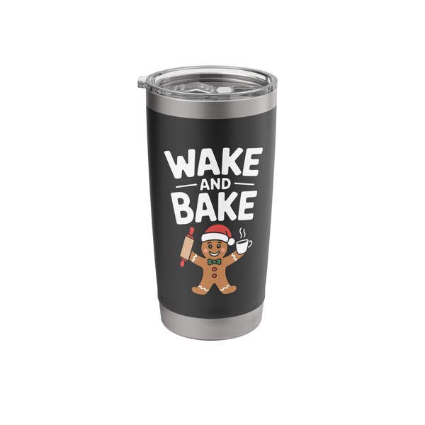 Wake and Bake Gingerbread Rolling Pin Christmas Cookie Stainless Steel