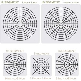 5-Piece Mandala Dot Painting Tool Set - Reusable Stencils with 8/12/16 Segments for DIY Art Projects