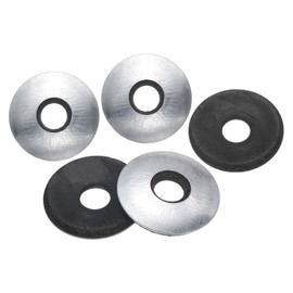 uxcell 200Pcs 1/4" x 3/4" Sealing Washers, Zinc-Plated Carbon Steel EPDM Bonded Neoprene Rubber Washers for Screws Bolts, Silver&Black