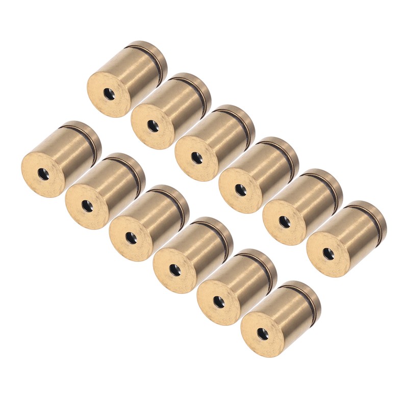 12Pcs Advertising Nail Stainless Steel Electroplated Brushed Gold Sign Holder