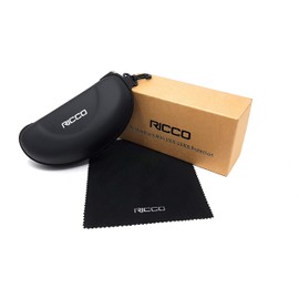 RICCO Eyewear Mirrored Lens Polarized UV 400 Protection Metal Frame Sunglasses With Zipped Cary Case And Cleaning Cloth MS1043 (Military Green)