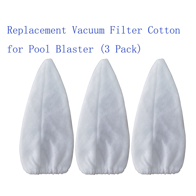 KLMHT Replacement Vacuum Filter Cotton for Pool Blaster (3 Pack)