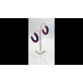 Unbranded Bold Hoop Earrings -  3D Printed - Geometric - Color Blocking