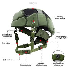 Yzpacc Tactical Helmet Pads and Helmet Chin Strap Replacement Adjustable for Tactical Fast MICH ACH Bump FMA EXF Helmet Replacement Accessories Kit