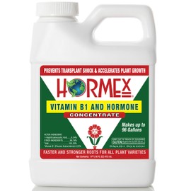 Hormex Vitamin B1 Rooting Hormone Concentrate | Prevents Transplant Shock | Accelerates Growth | Stimulates Roots | for All Plant Varieties Grow Mediums Including Hydroponics (16 oz)