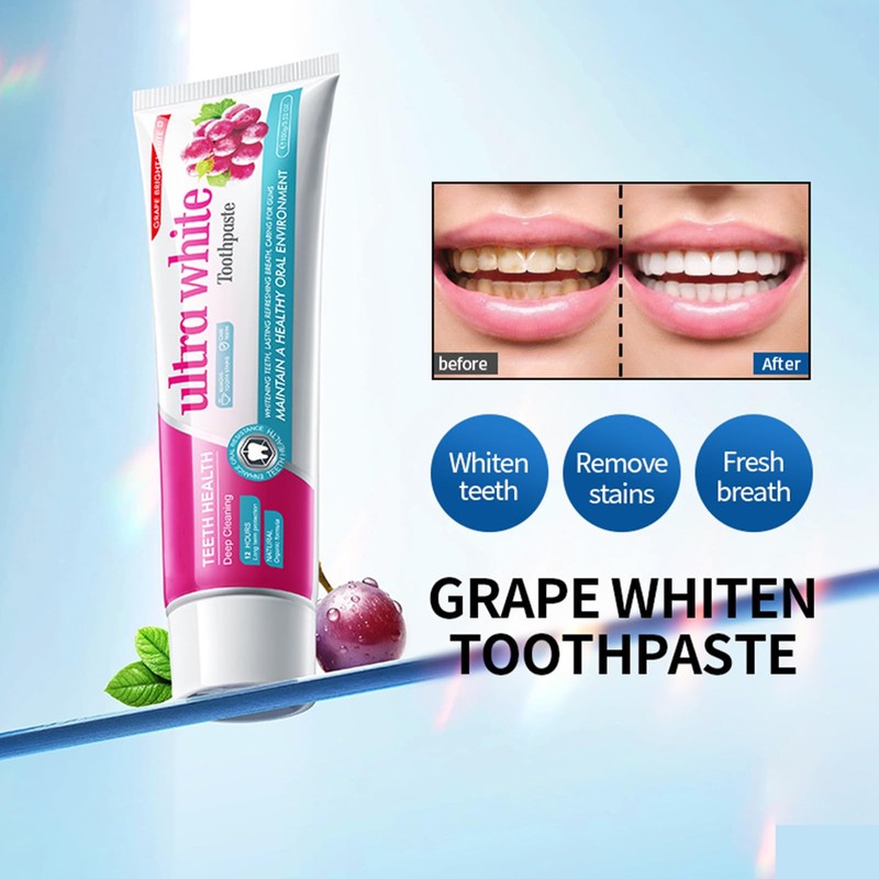 Staining toothpaste anti-gingivitis and antiplaque oral rinse (1, grapes)