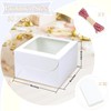DOYIDE 20Pcs 8 Inch Cake Boxes with Window, 8x8x5 Inches