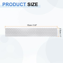 HARFINGTON 5pcs Reflective Stickers 1" x 5.9" High Visibility Diamond-Grade Reflective Adhesive Tape Waterproof for Bike Car Motorcycle Trailer Helmet Mailbox, White