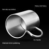 Stainless Steel Mug with Handle Lid DoubleLayer Heat Insulation Cup