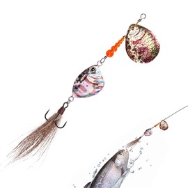 Spinner Baits - Spinnerbait Fishing Lures Long-Distance Casting Sinking,Hook Sequins Lures for Bluegill Walleye Salmon Musky Crappie Catfish Perch