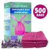 chefneno Baby Diaper Disposal Sacks w/ Handles (500 Count) Fresh