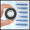 Hihaha 12x37x12mm 6301-2RS Deep Groove Ball Bearings Silver Tone -