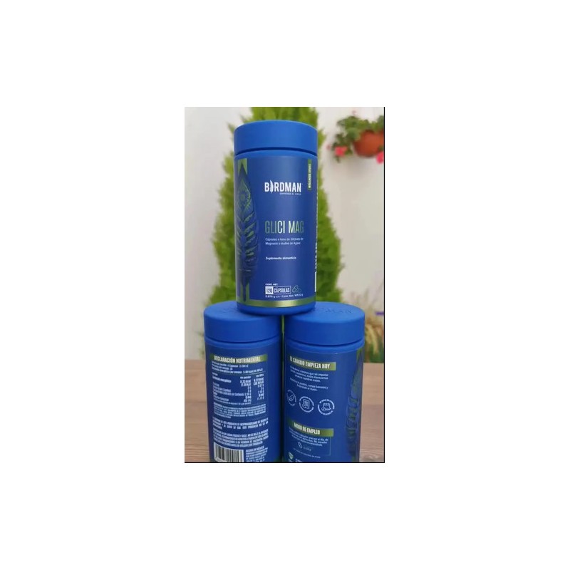 Birdman Glicinato De Magnesio 400 Mg 30 Porciones 120 Cáps