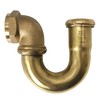 Westbrass A402LA-RAW 1-1/2" Brass LA Code P-Trap, Unfinished