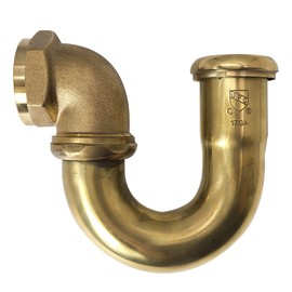 Westbrass A402LA-RAW 1-1/2" Brass LA Code P-Trap, Unfinished