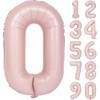 Number Balloons Pink 40 Inch Light Pink Number 0 Balloons