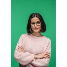 SILAC - Wood & Black 7602 - Unisex-Lesebrille - runde Gläser - leichte, widerstandsfähige und bequeme Lesebrille - für Damen und Herren - braun und schwarz