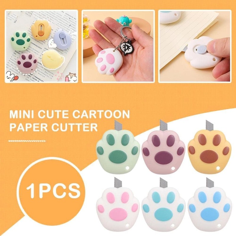 Mini Retractable Utility Knife Box Cutter Letter Opener Pocket Knives
