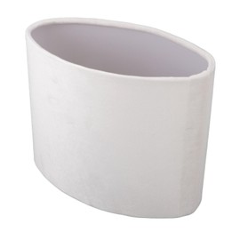 Oval Lampshade, Modern Fabric Lampshade, Universal E27 E14 Small Lamp Cover for Table and Floor Bedside Lamps (White)