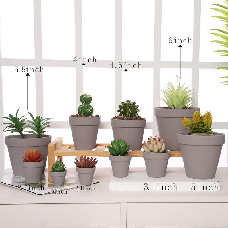Yishang 1.9 Inch Tiny White Terracotta Pots Pack of 12-Small