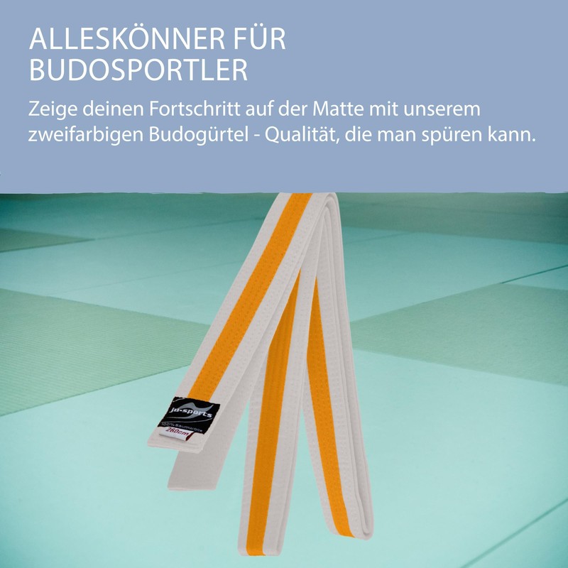 Ju-Sports Budogürtel Belt, WeiXfffd/Gelb/WeiXfffd, 240