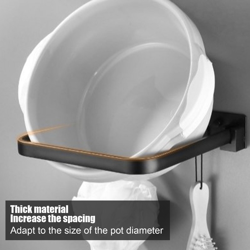 Foldable Telescopic Bathroom Household Wall Shelf Hook Multifunctional Storage Washbasin