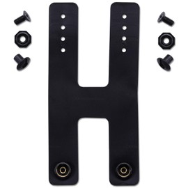 IWB Double Belt Loop - Heavy Duty Rubber – Black w/Pull-The-Dot Snaps/Durable Caps & Mounting Hardware - Belt Loop for IWB Carry - (Fit 1.25-2.00 Inch Belts (Adjustable)