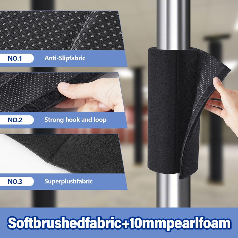 Mindsoft 6 Pcs Garage Pole Padding with Anti Slip Fabric