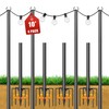 Jusgym String Light Poles for Outside, 10ft Adjustable Metal Poles