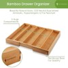 Purawood Kitchen Drawer Organizer - Expandable Utensil Drawer Organizer for
