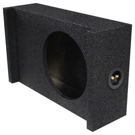 Q-Power Single 10-Inch Universal Downfire/Behind Seat Sub Box | QBSHALLOW10 DF