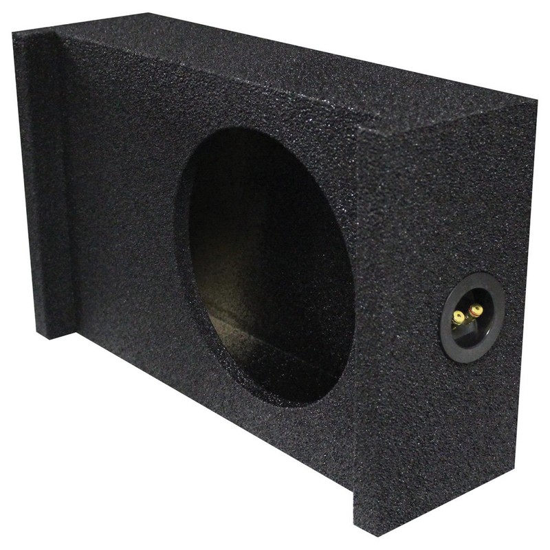 Q-Power Single 10-Inch Universal Downfire/Behind Seat Sub Box | QBSHALLOW10