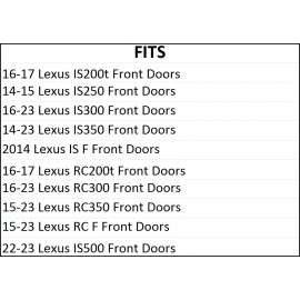 Exact Fit Speaker Adapters  Vehicals 2014 to 2023 Lexus IS Lexus RC  SAK132_55