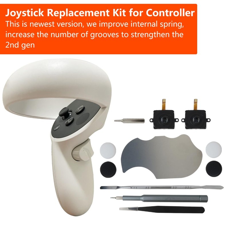 Joystick Replacement Kit for Oculus Quest 2 Controller(11 in one)/Repair